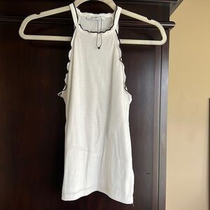Zara Ruffle Sleeve Tank Top Size M NWT